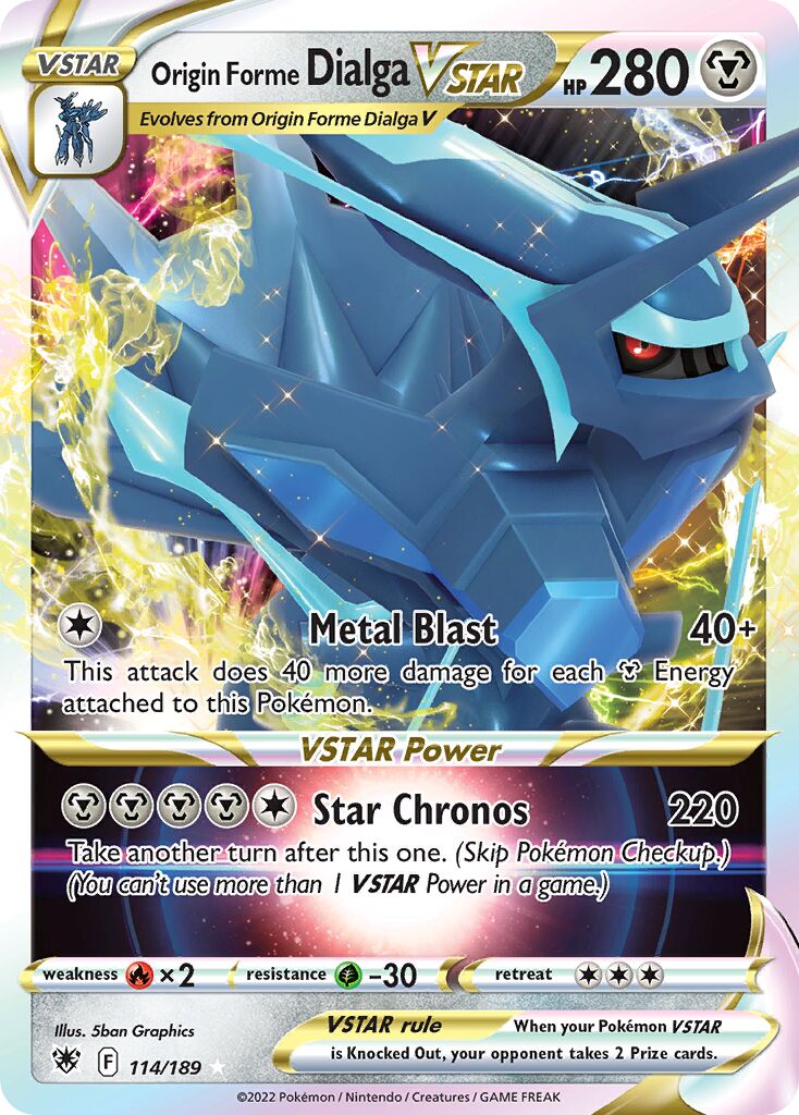Origin Forme Dialga VSTAR 114/246 — Astral Radiance (English Pokémon TCG card)