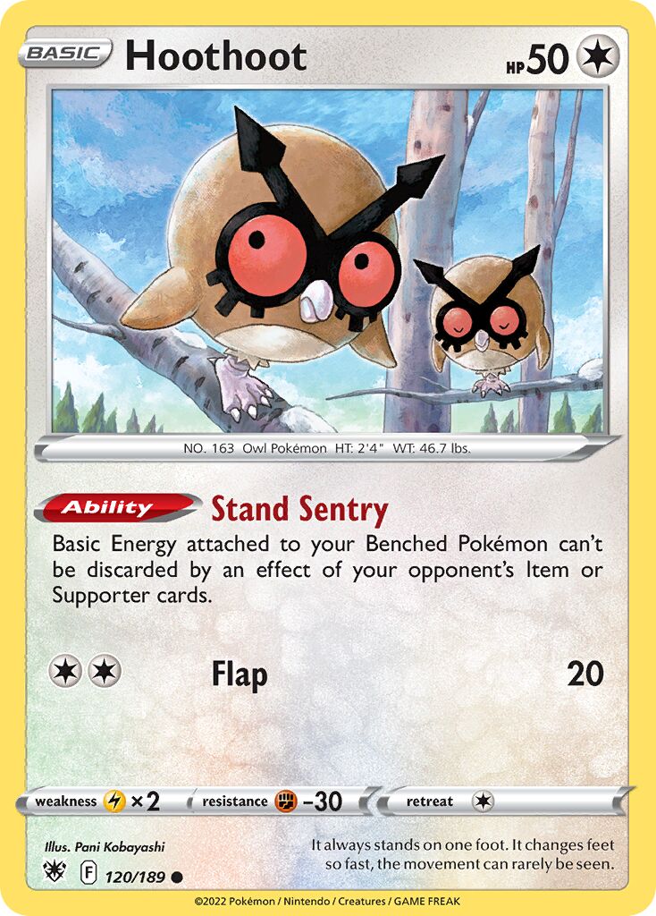 Hoothoot 120/246 — Astral Radiance (English Pokémon TCG card)