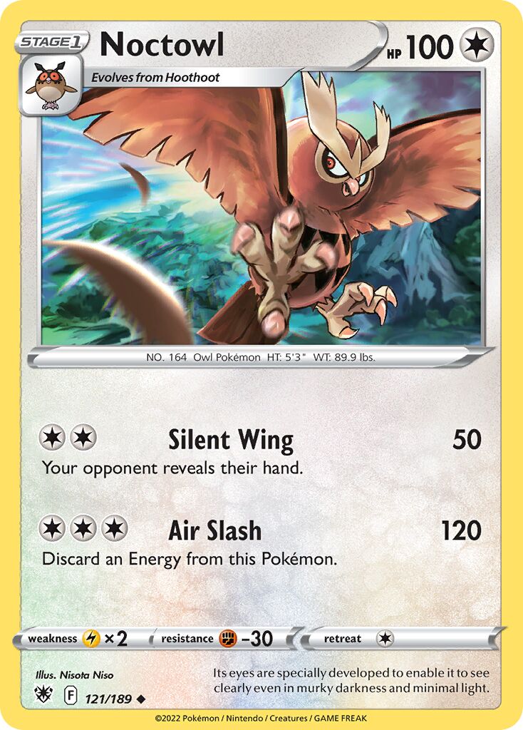 Noctowl 121/246 — Astral Radiance (English Pokémon TCG card)