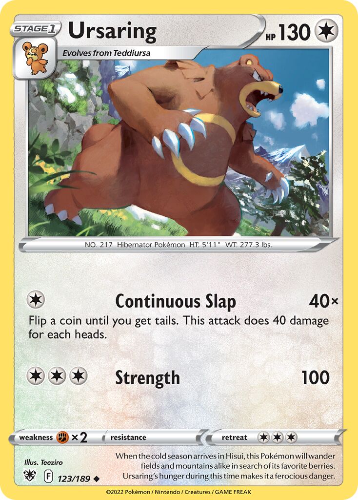 Ursaring 123/246 — Astral Radiance (English Pokémon TCG card)