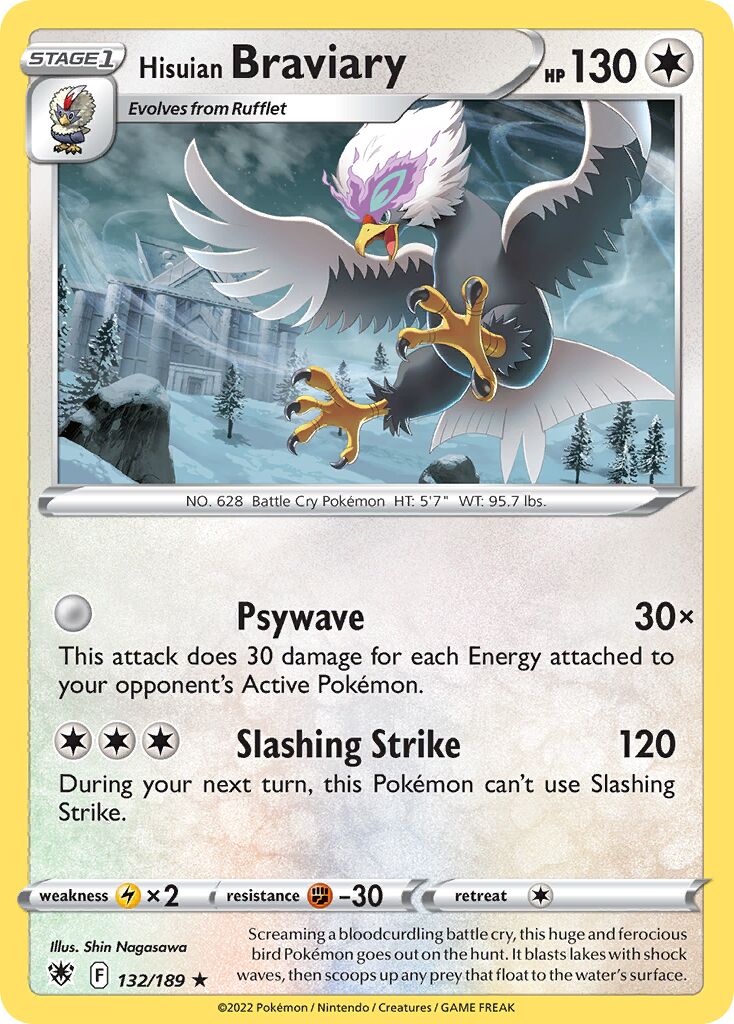 Hisuian Braviary 132/246 — Astral Radiance (English Pokémon TCG card)