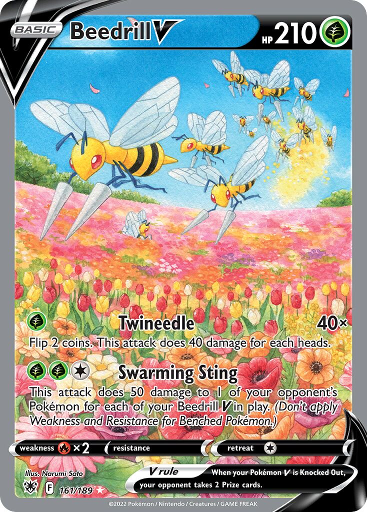 Beedrill V 161/246 — Astral Radiance (English Pokémon TCG card)