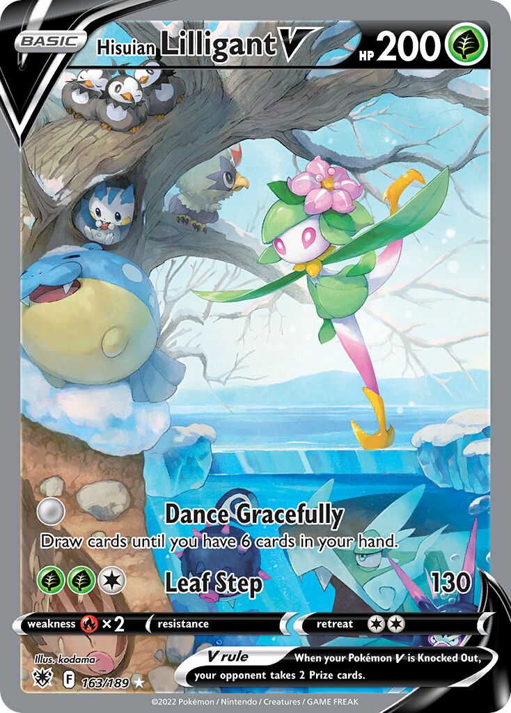 Hisuian Lilligant V 163/246 — Astral Radiance (English Pokémon TCG card)