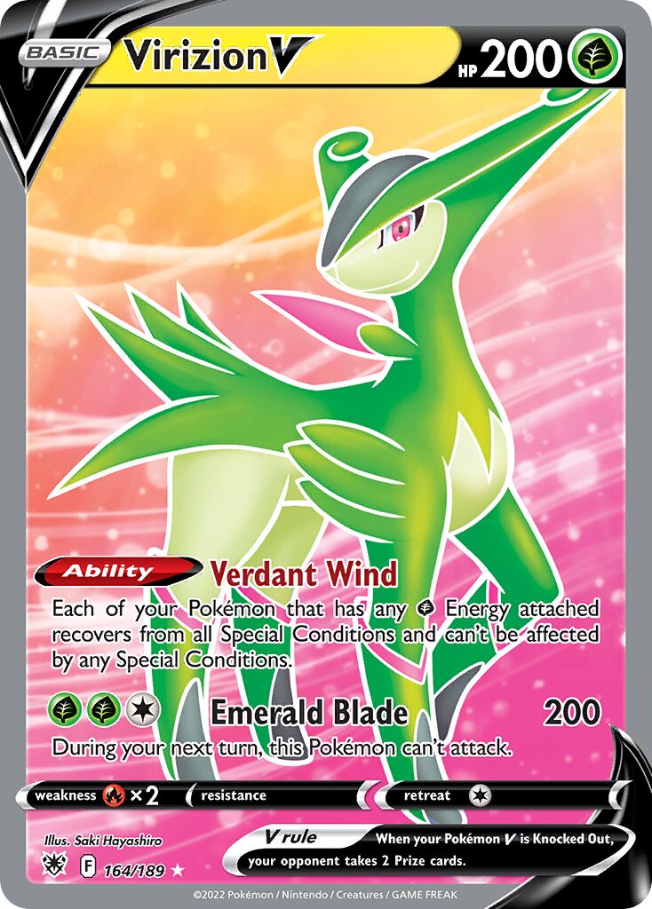 Virizion V 164/246 — Astral Radiance (English Pokémon TCG card)