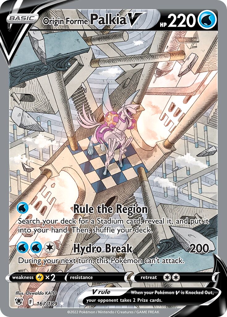Origin Forme Palkia V 167/246 — Astral Radiance (English Pokémon TCG card)