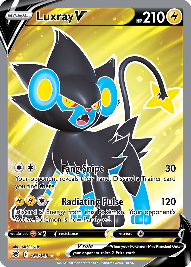 Luxray V 168/246 — Astral Radiance (English Pokémon TCG card)