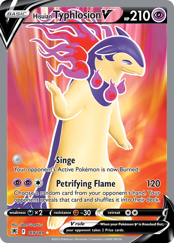 Hisuian Typhlosion V 169/246 — Astral Radiance (English Pokémon TCG card)
