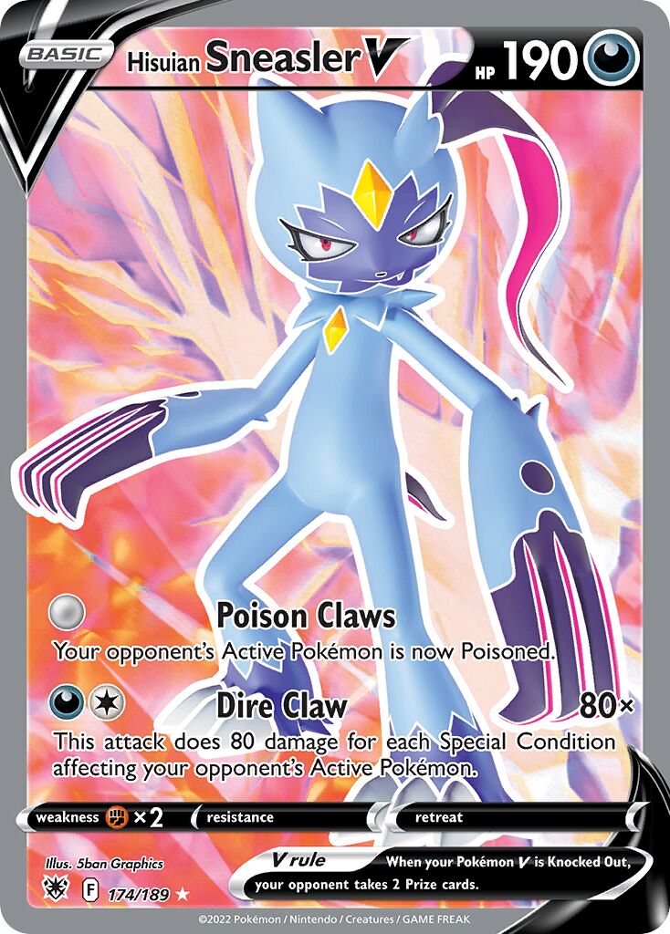Hisuian Sneasler V 174/246 — Astral Radiance (English Pokémon TCG card)