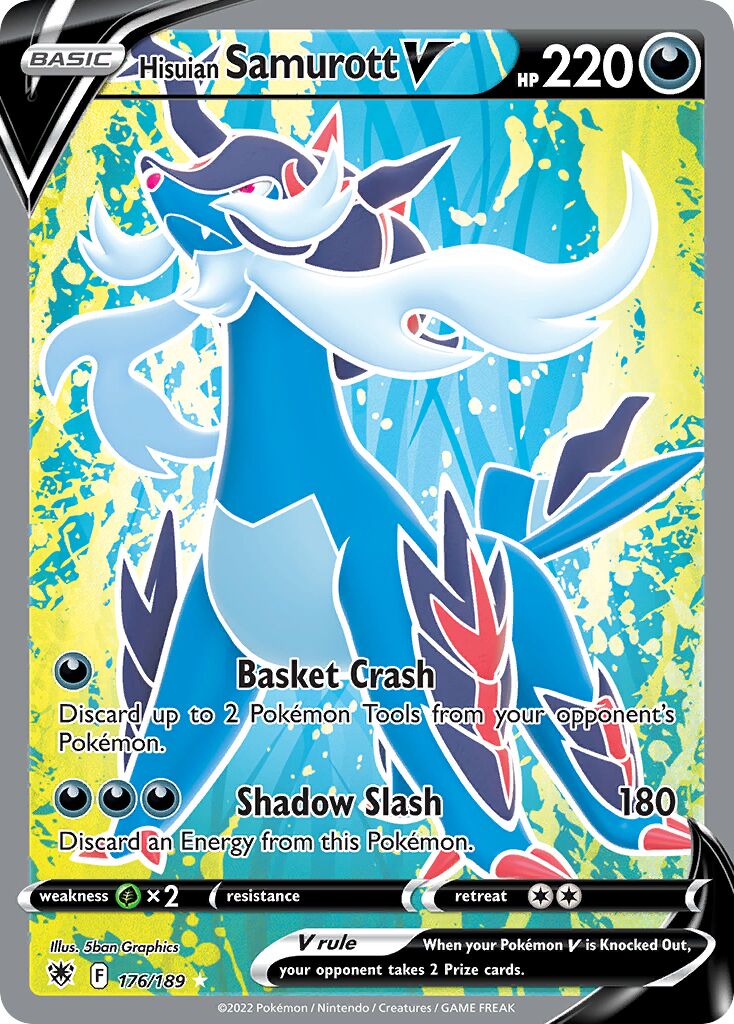 Hisuian Samurott V 176/246 — Astral Radiance (English Pokémon TCG card)