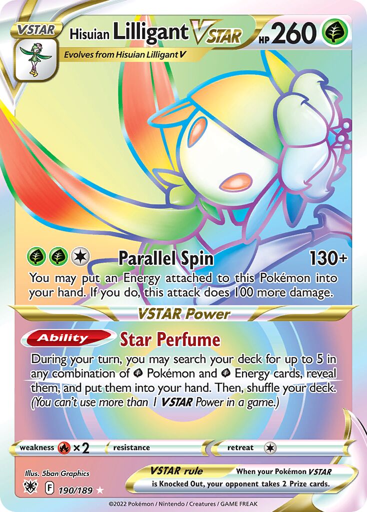 Hisuian Lilligant VSTAR 190/246 — Astral Radiance (English Pokémon TCG card)