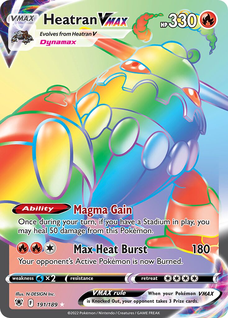 Heatran VMAX 191/246 — Astral Radiance (English Pokémon TCG card)
