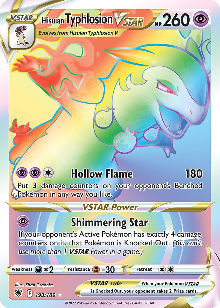 Hisuian Typhlosion VSTAR 193/246 — Astral Radiance (English Pokémon TCG card)