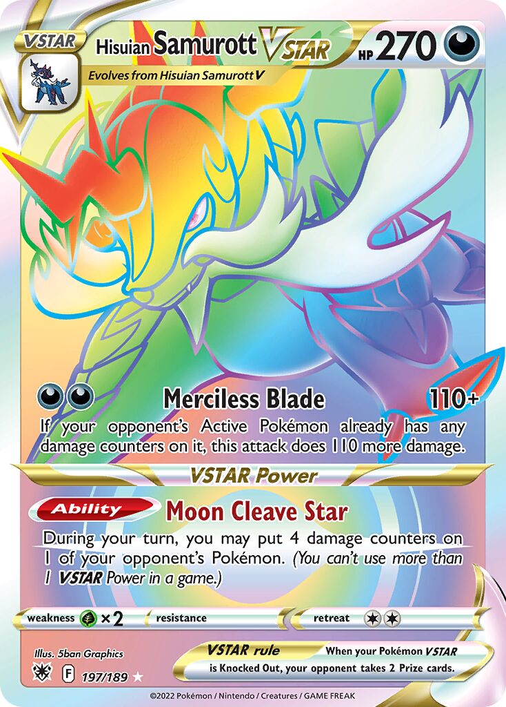 Hisuian Samurott VSTAR 197/246 — Astral Radiance (English Pokémon TCG card)
