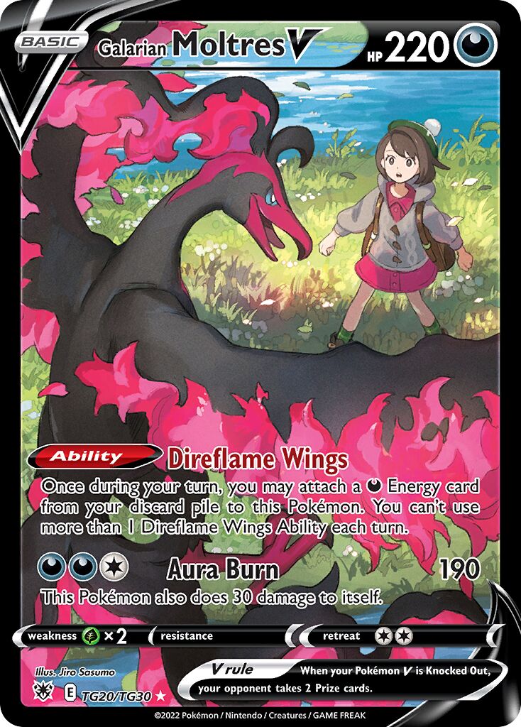Galarian Moltres V TG20 — Astral Radiance (English Pokémon TCG card)
