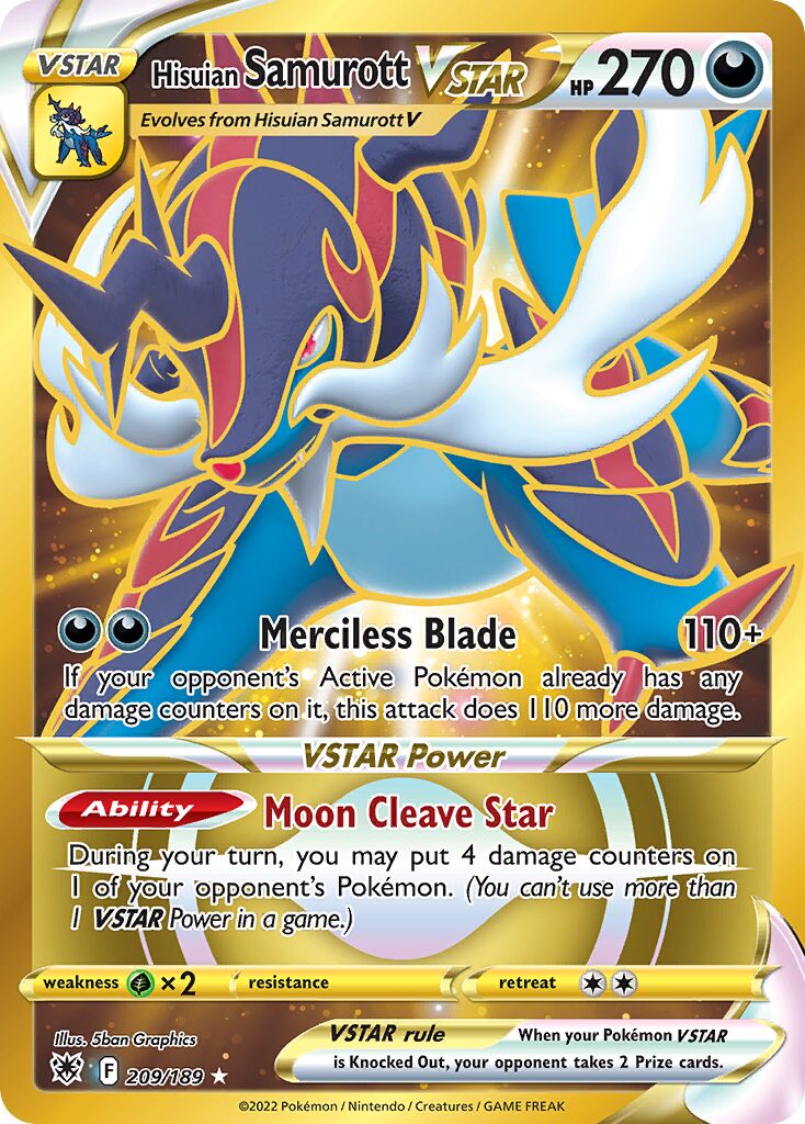 Hisuian Samurott VSTAR 209/246 — Astral Radiance (English Pokémon TCG card)