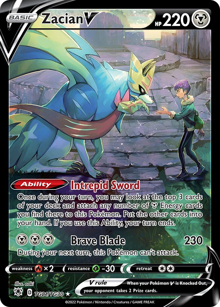 Zacian V TG21 — Astral Radiance (English Pokémon TCG card)