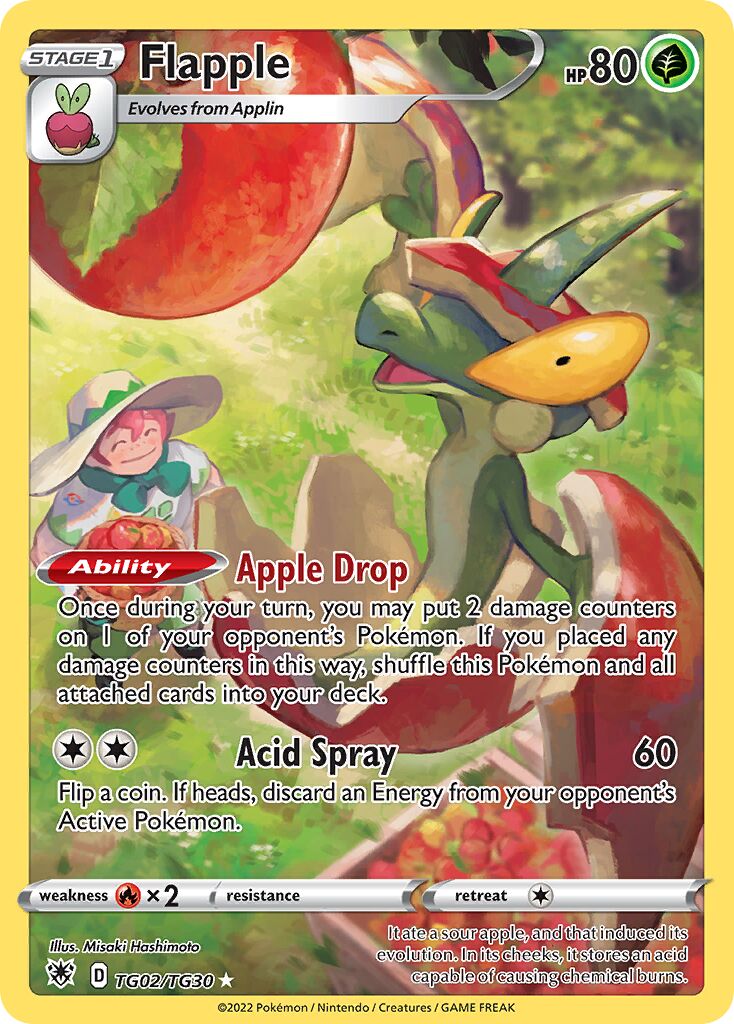 Flapple 002/30 — Astral Radiance (Trainer Gallery) (English Pokémon TCG card)