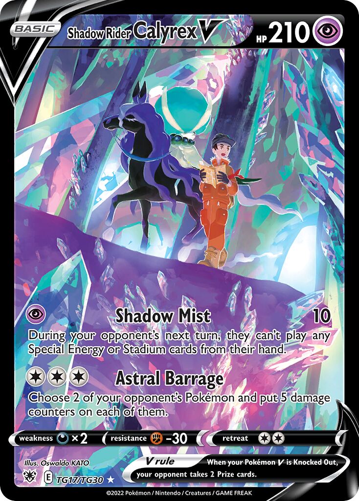 Shadow Rider Calyrex V 017/30 — Astral Radiance (Trainer Gallery) (English Pokémon TCG card)