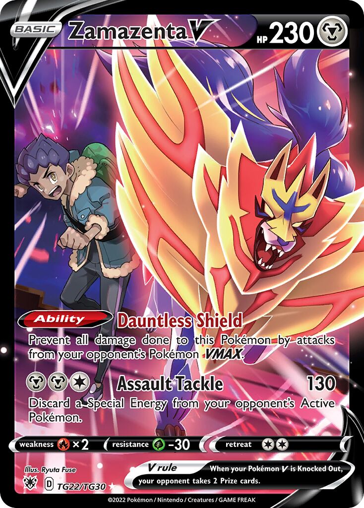 Zamazenta V 022/30 — Astral Radiance (Trainer Gallery) (English Pokémon TCG card)
