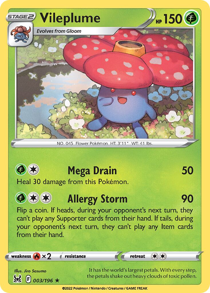 Vileplume 003/247 — Lost Origin (English Pokémon TCG card)
