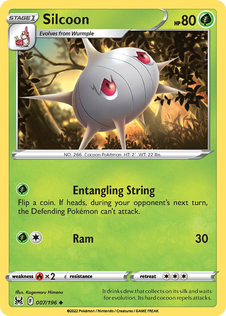 Silcoon 007/247 — Lost Origin (English Pokémon TCG card)