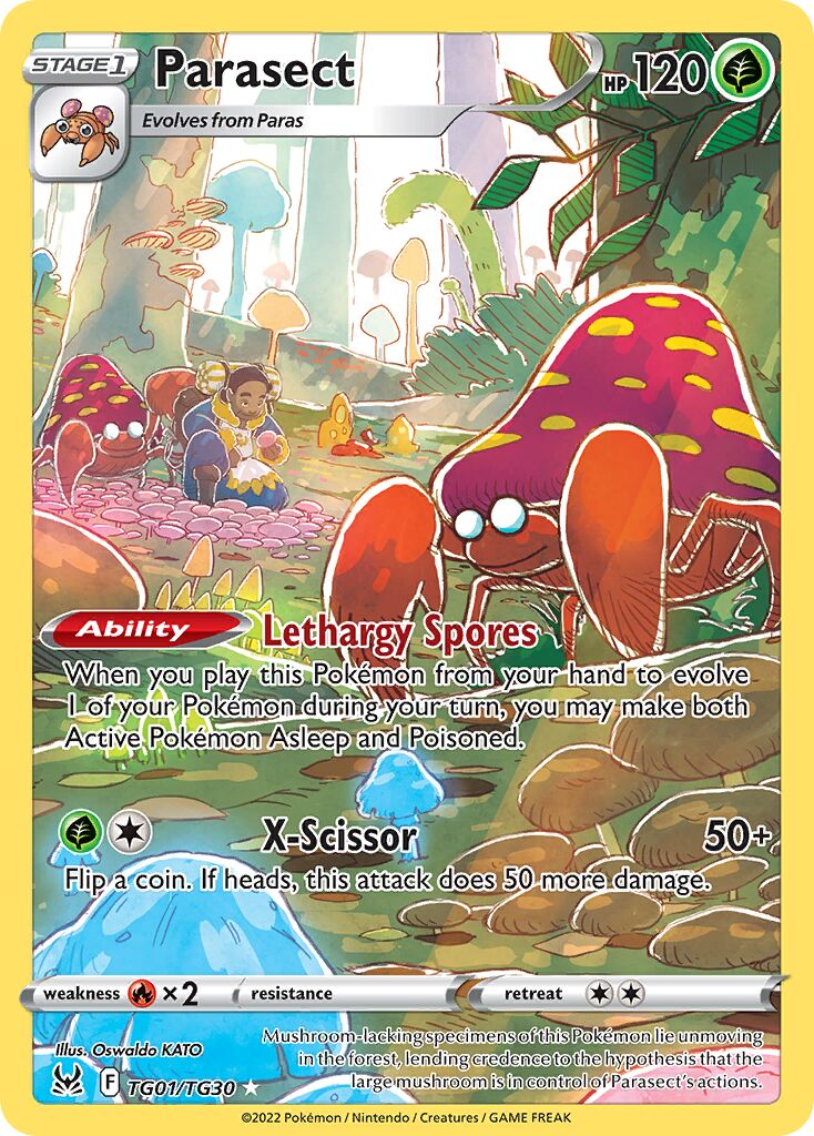 Parasect TG01 — Lost Origin (English Pokémon TCG card)