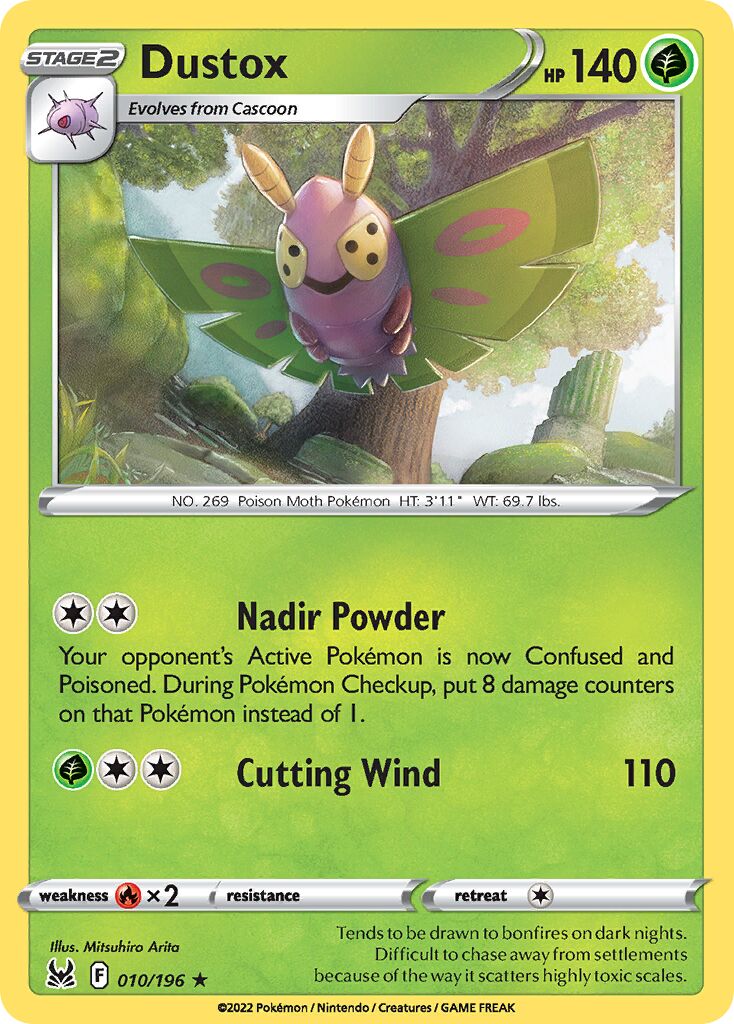 Dustox 010/247 — Lost Origin (English Pokémon TCG card)