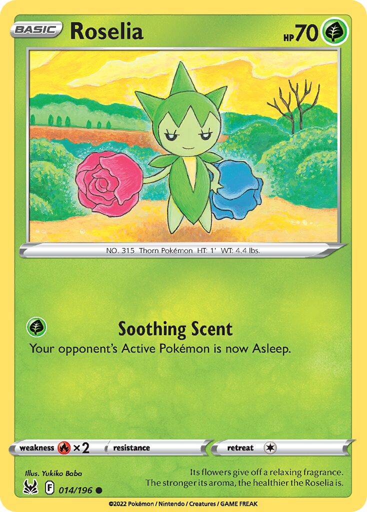 Roselia 014/247 — Lost Origin (English Pokémon TCG card)