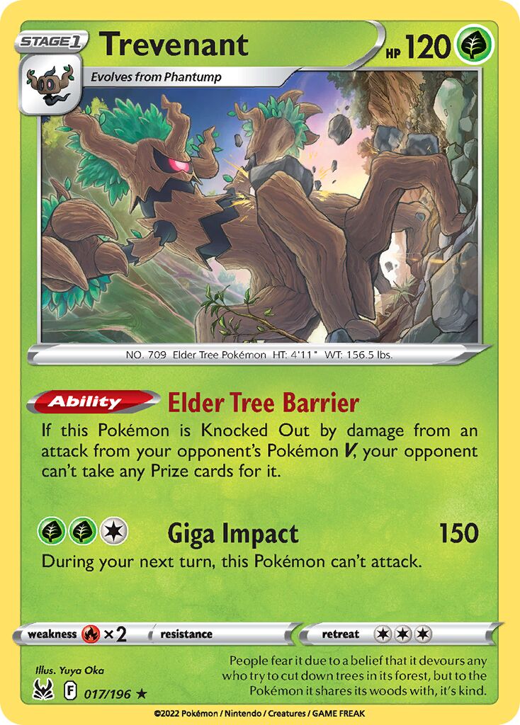 Trevenant 017/247 — Lost Origin (English Pokémon TCG card)