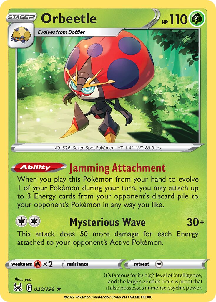 Orbeetle 020/247 — Lost Origin (English Pokémon TCG card)