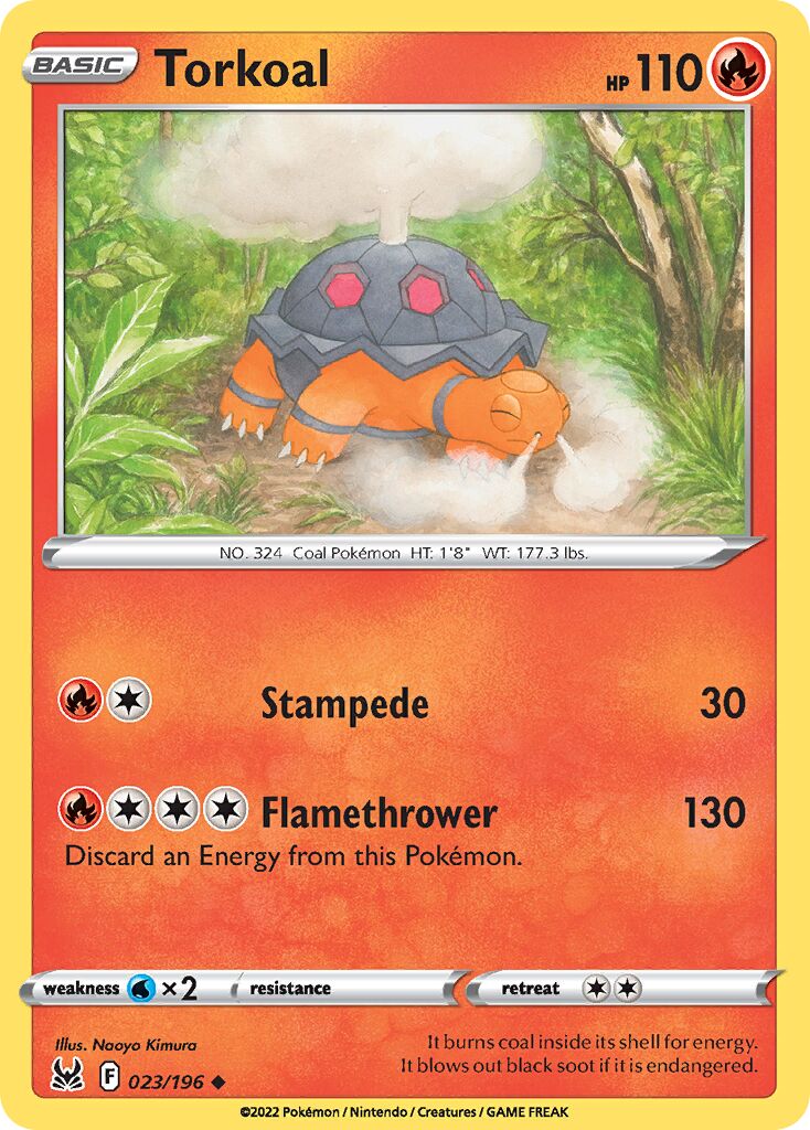 Torkoal 023/247 — Lost Origin (English Pokémon TCG card)