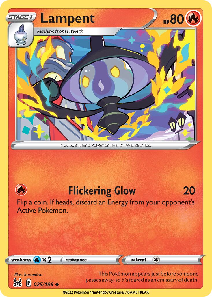 Lampent 025/247 — Lost Origin (English Pokémon TCG card)