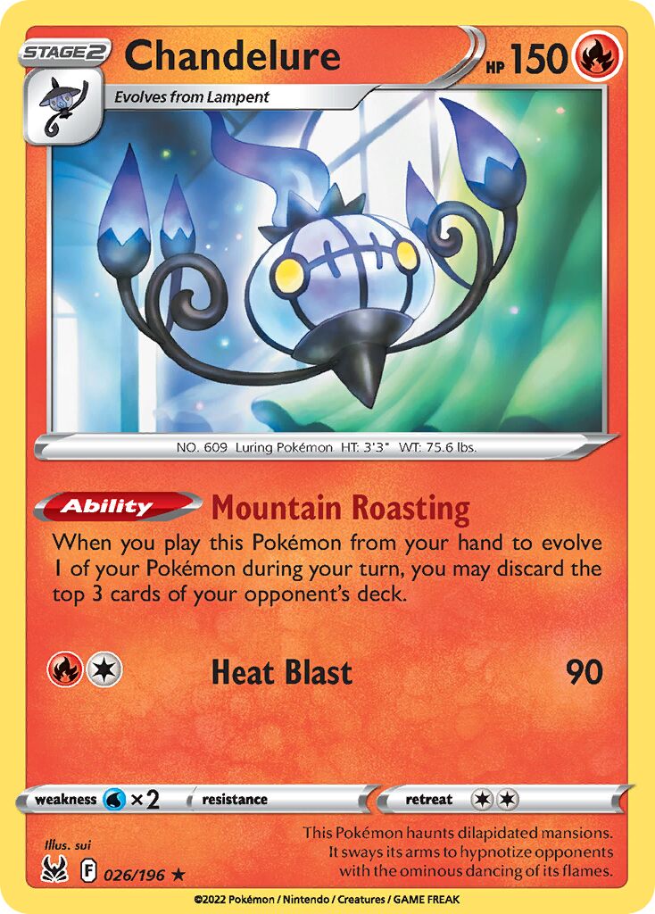 Chandelure 026/247 — Lost Origin (English Pokémon TCG card)