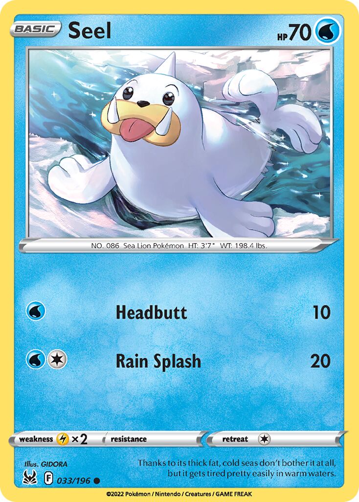 Seel 033/247 — Lost Origin (English Pokémon TCG card)
