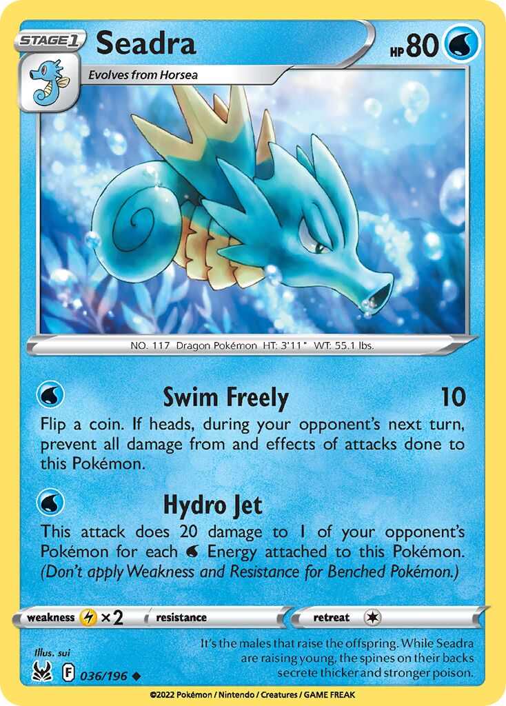 Seadra 036/247 — Lost Origin (English Pokémon TCG card)