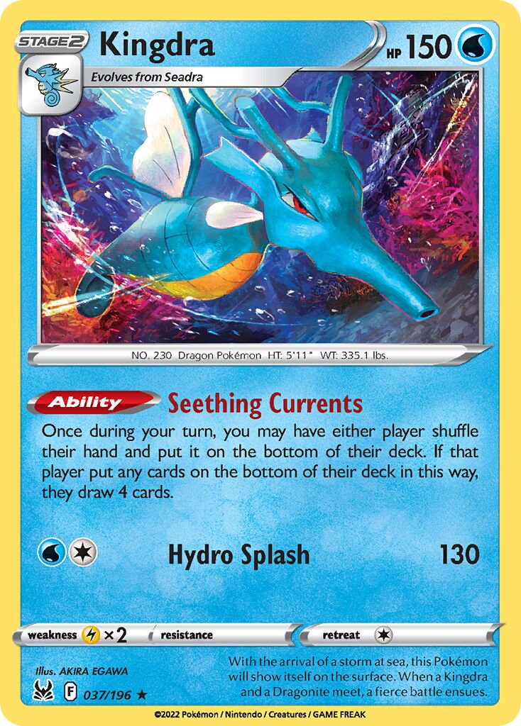 Kingdra 037/247 — Lost Origin (English Pokémon TCG card)
