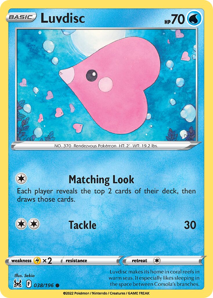 Luvdisc 038/247 — Lost Origin (English Pokémon TCG card)