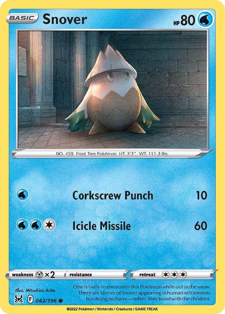 Snover 042/247 — Lost Origin (English Pokémon TCG card)