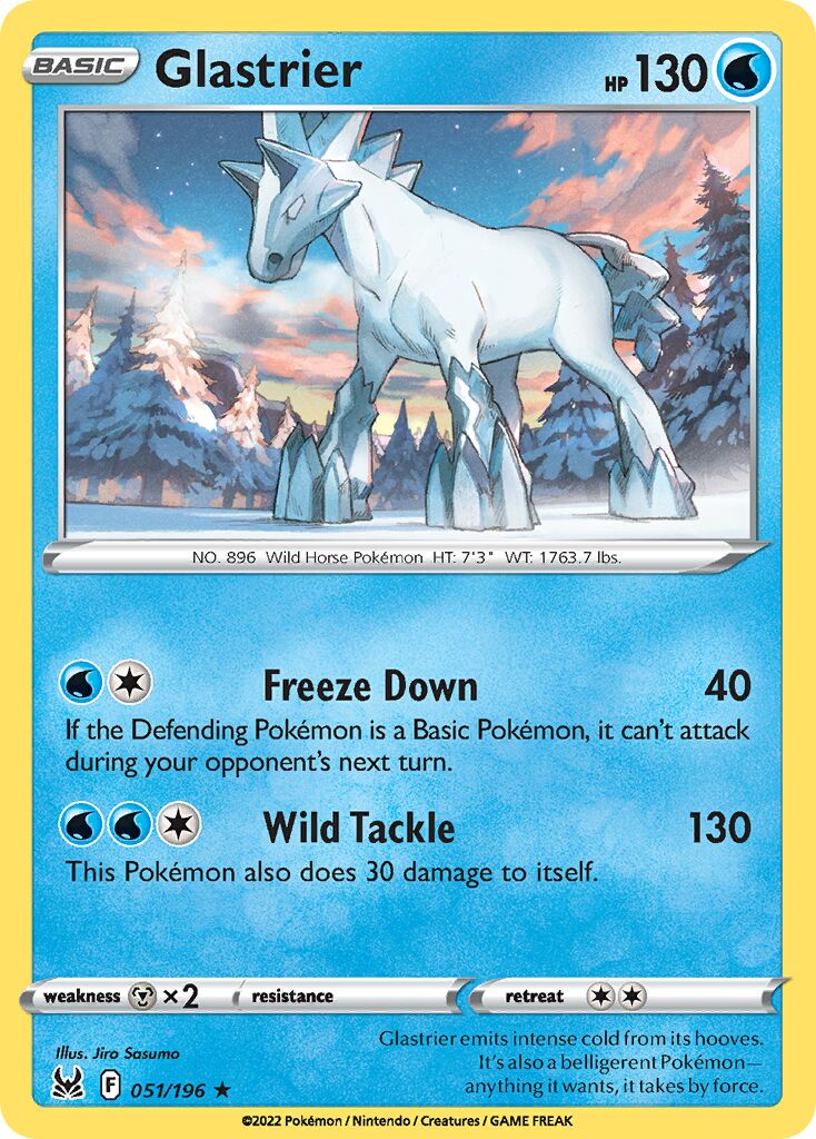 Glastrier 051/247 — Lost Origin (English Pokémon TCG card)