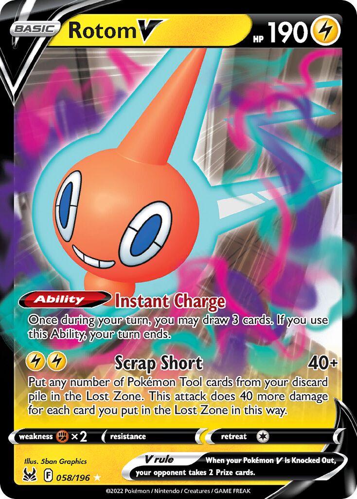 Rotom V 058/247 — Lost Origin (English Pokémon TCG card)