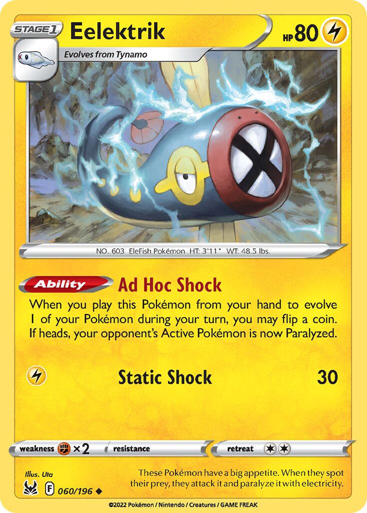 Eelektrik 060/247 — Lost Origin (English Pokémon TCG card)