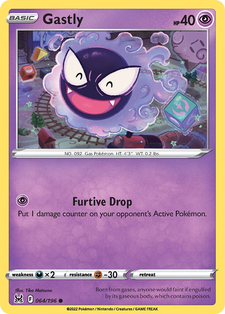 Gastly 064/247 — Lost Origin (English Pokémon TCG card)