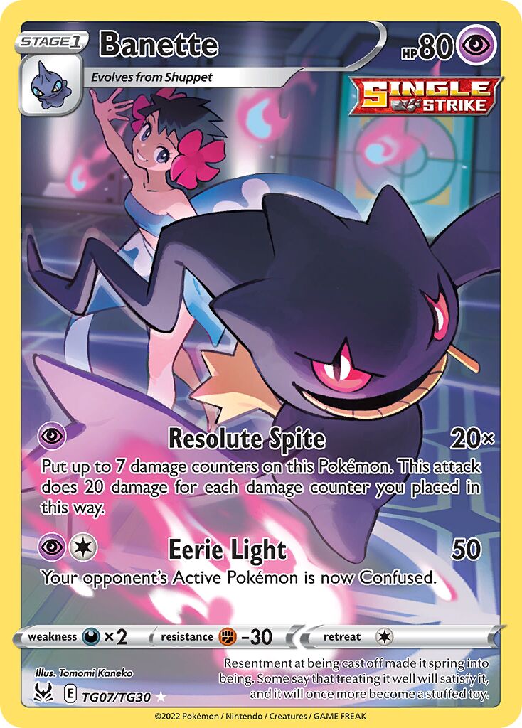 Banette TG07 — Lost Origin (English Pokémon TCG card)