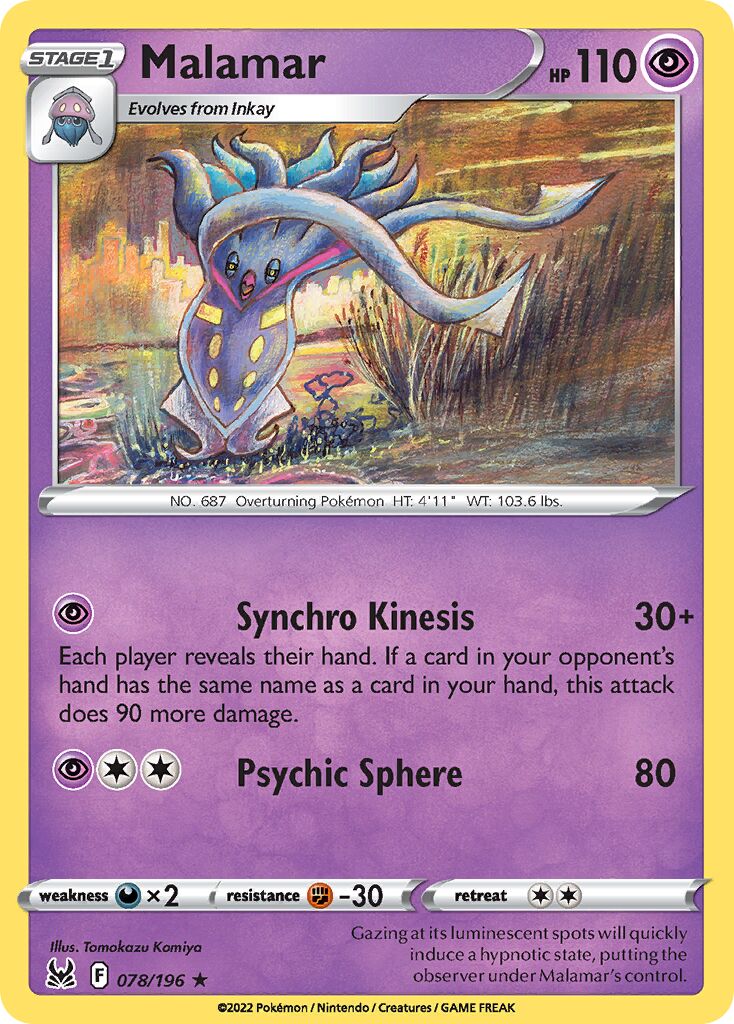 Malamar 078/247 — Lost Origin (English Pokémon TCG card)