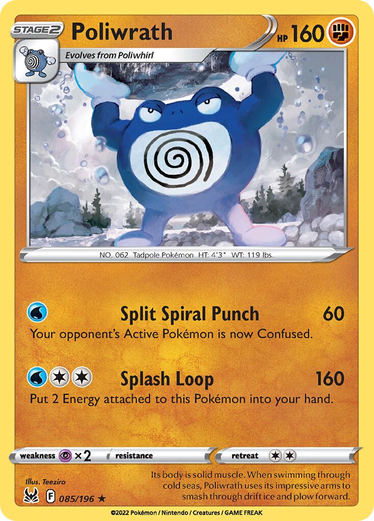 Poliwrath 085/247 — Lost Origin (English Pokémon TCG card)