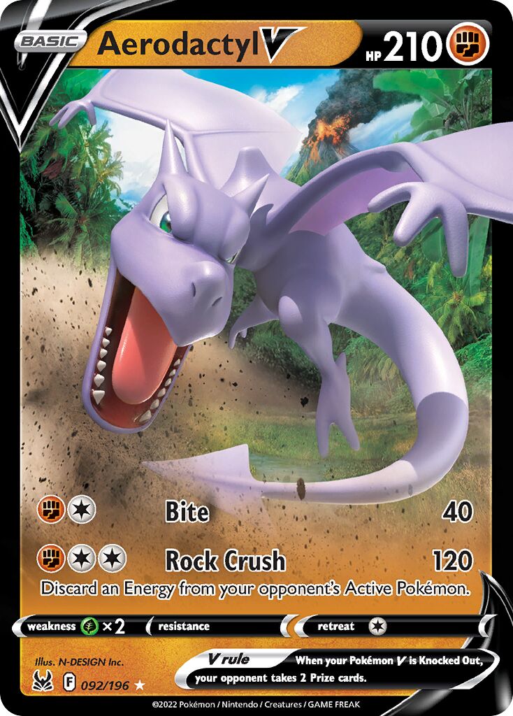 Aerodactyl V 092/247 — Lost Origin (English Pokémon TCG card)