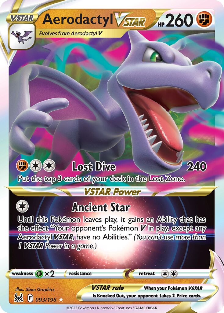 Aerodactyl VSTAR 093/247 — Lost Origin (English Pokémon TCG card)