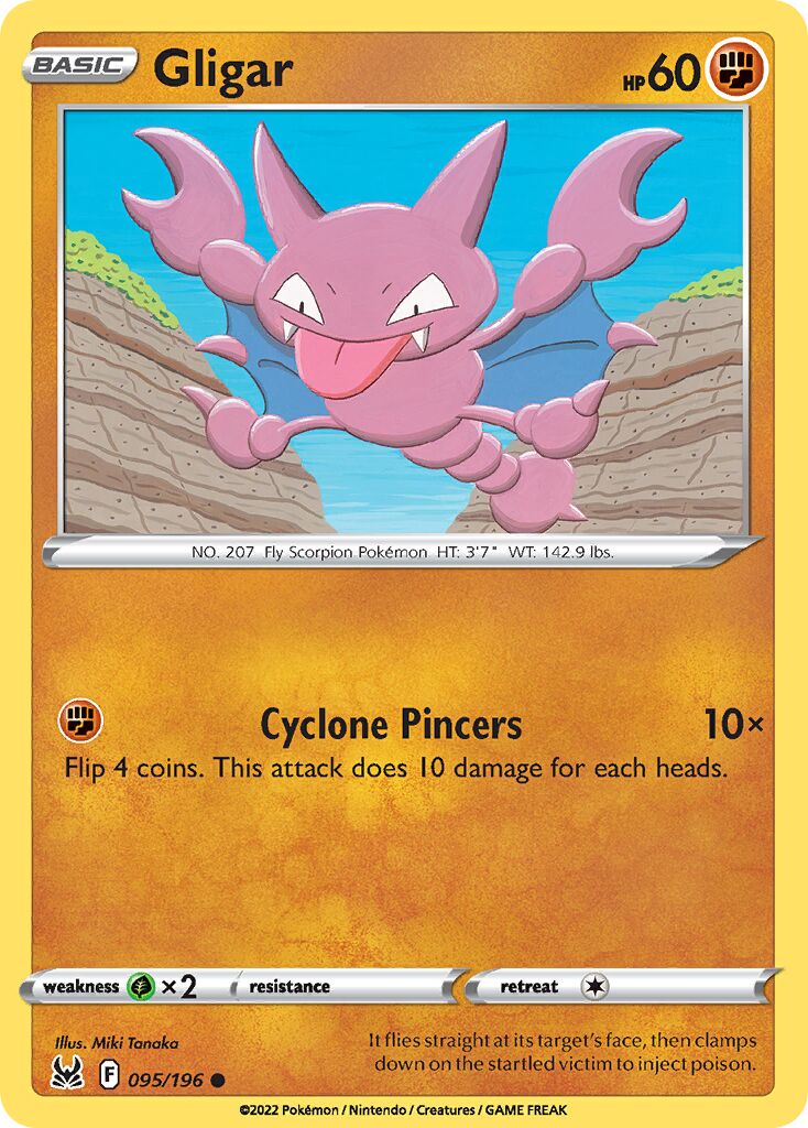 Gligar 095/247 — Lost Origin (English Pokémon TCG card)