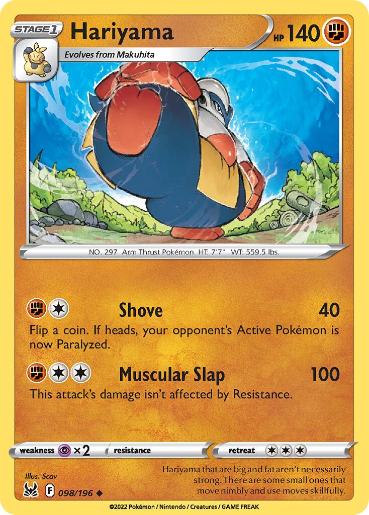 Hariyama 098/247 — Lost Origin (English Pokémon TCG card)