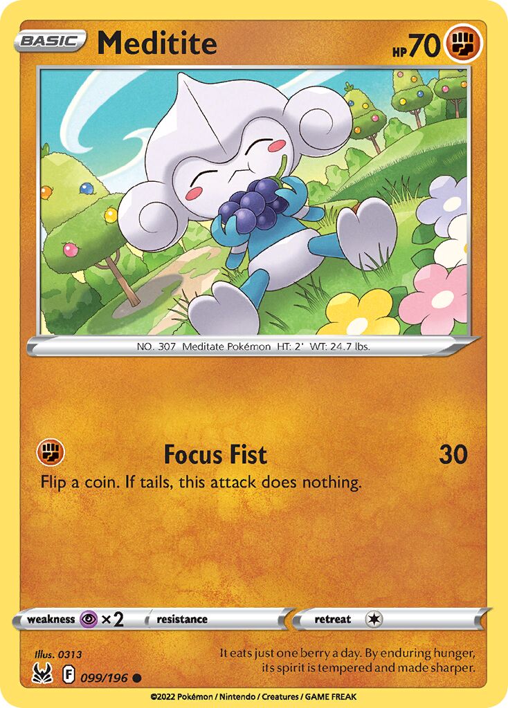 Meditite 099/247 — Lost Origin (English Pokémon TCG card)